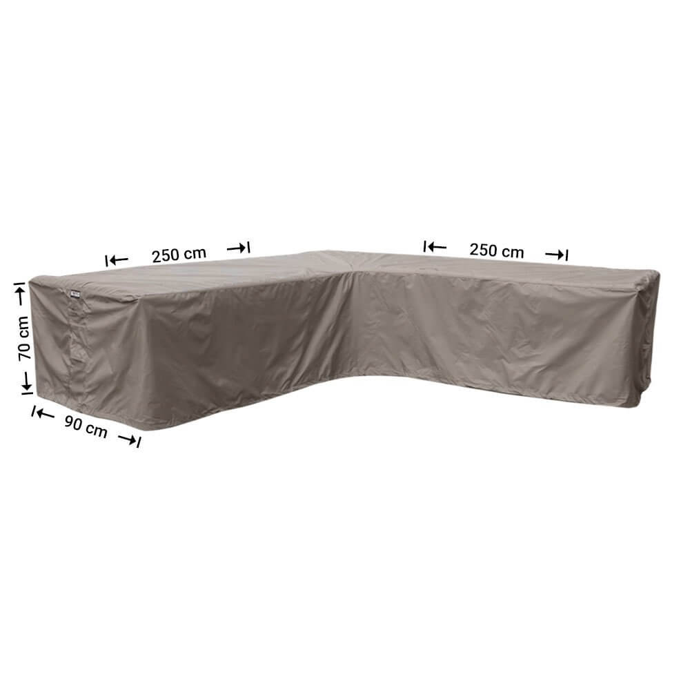 Beschermhoes hoekbank 250 x 250 x 90 H: 70 cm