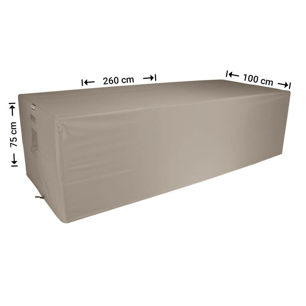 rlb260olidwWINxmnA053ACwWityTrU5 Beschermhoes voor loungebank 260 x 100 H: 75 cm