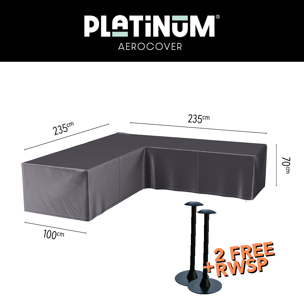 Loungesethoes voor hoekopstelling 235 x 235 H: 70 cm Loungesethoes voor hoekopstelling 235 x 235 H: 70 cm