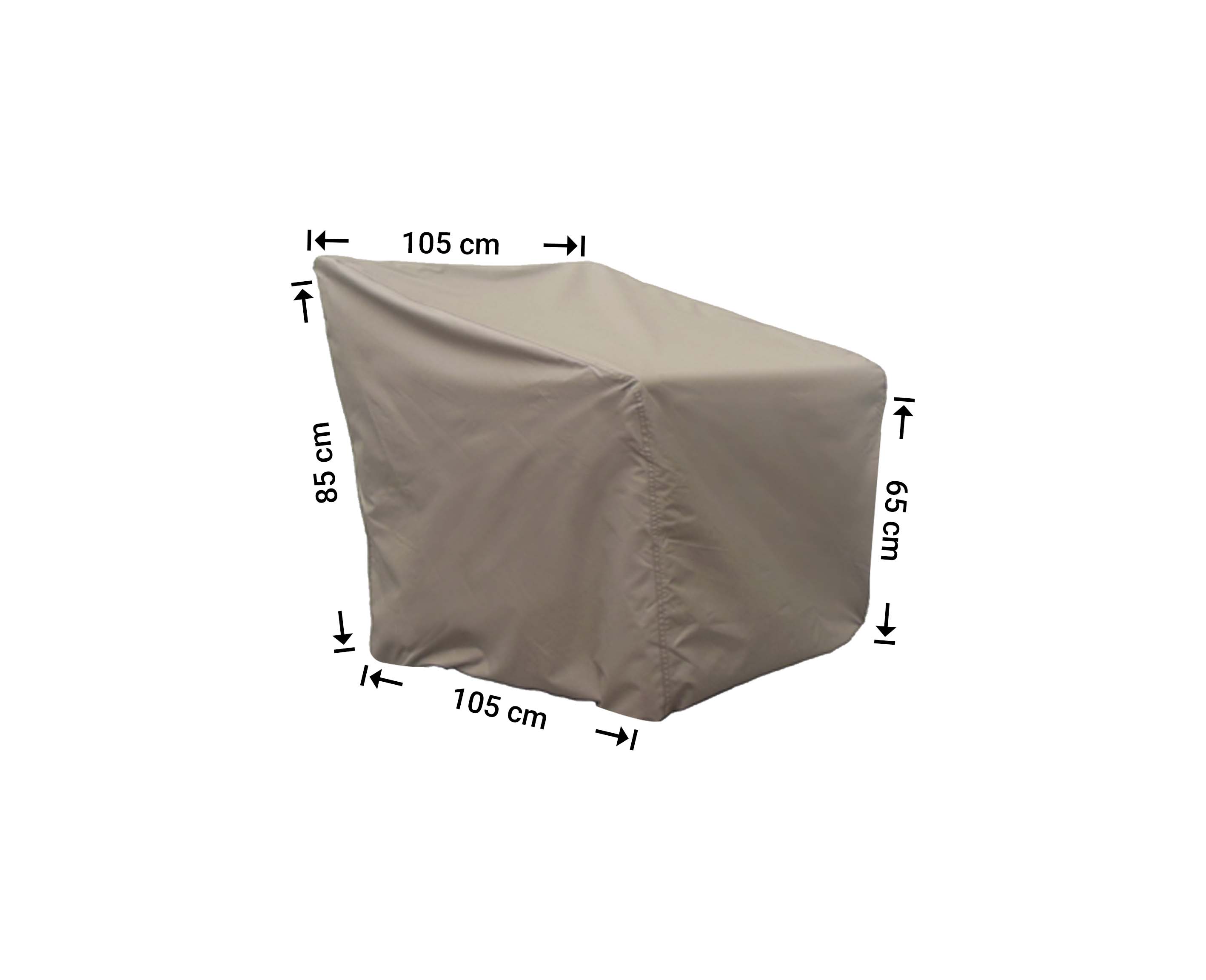 RLC105shaped_7445945744771_af Lounge stoel hoes 105 x 105 H: 85/65 cm