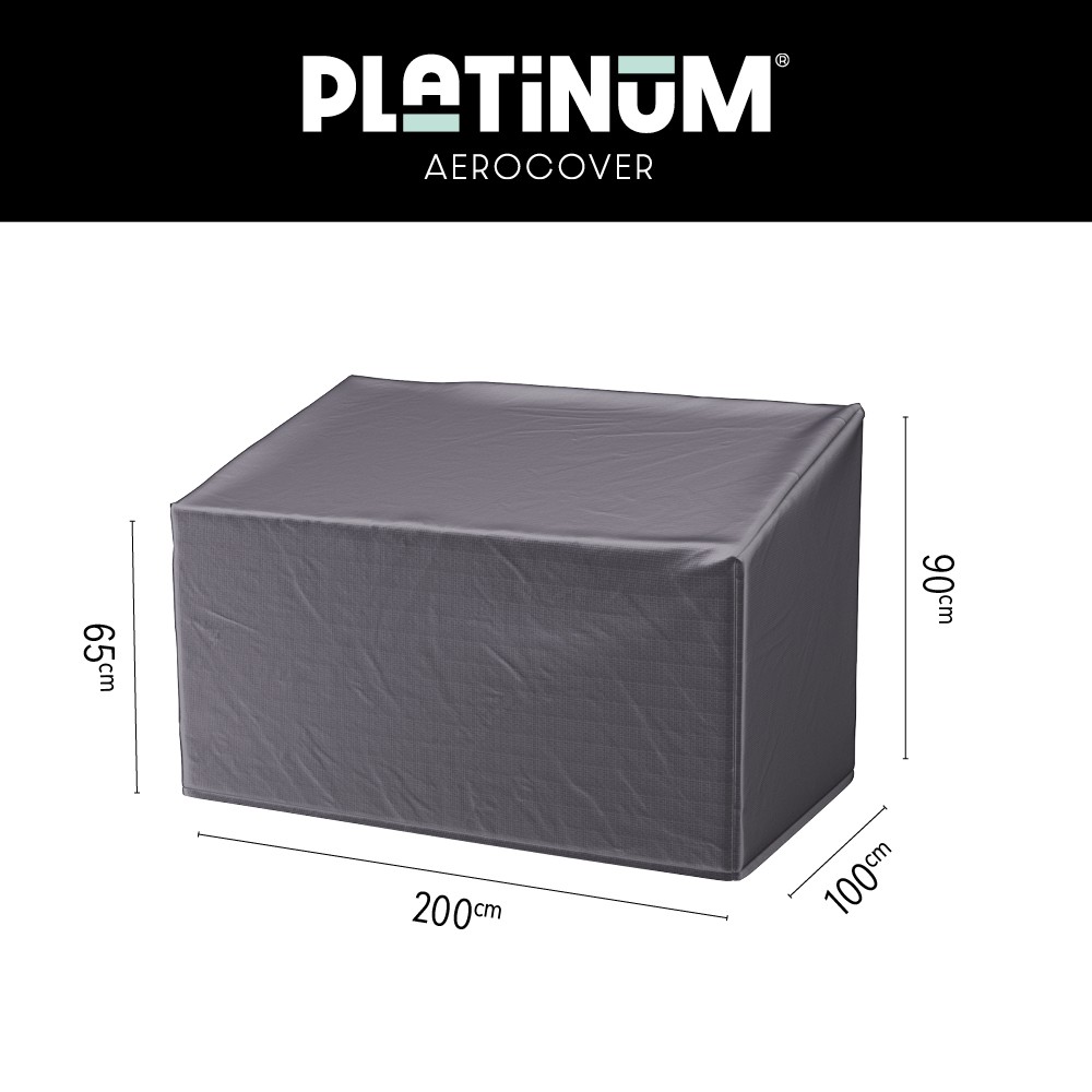Loungebank afdekhoes  200 x 100 H: 65/90 cm 