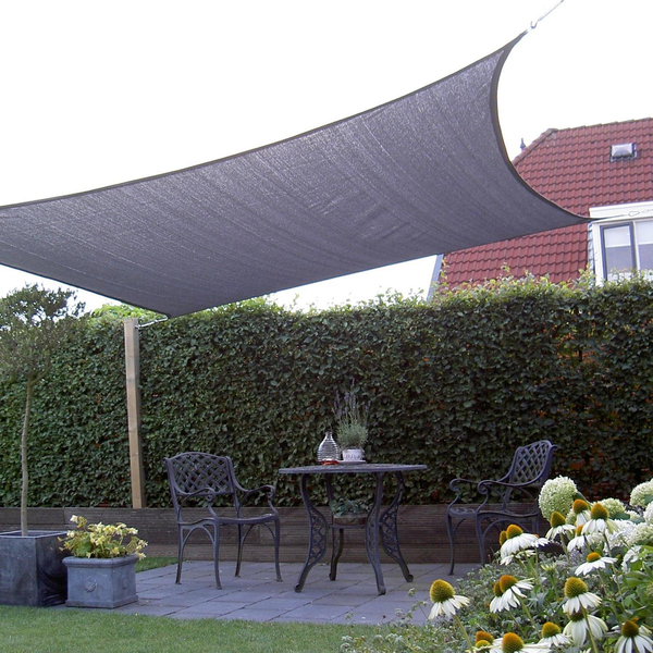 Schaduwdoek NC Outdoor 3,6 x 3,6 m - antraciet sfeer