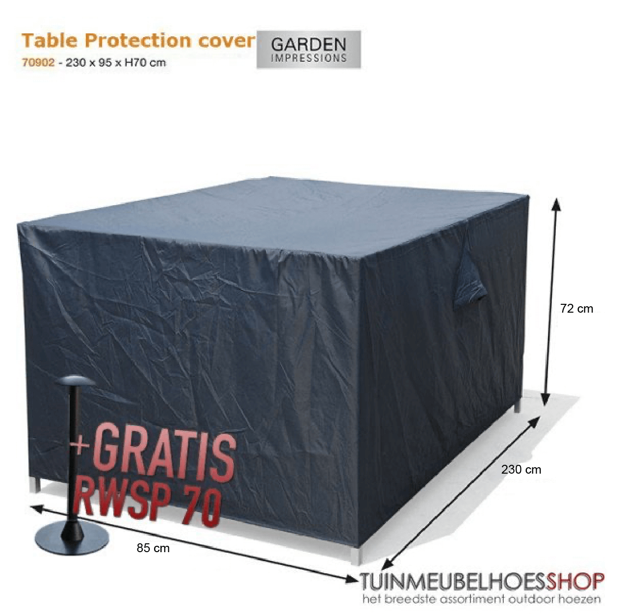 70864yWXxnkCFMuWC3 Loungebank hoes 230 x 85 H: 72 cm