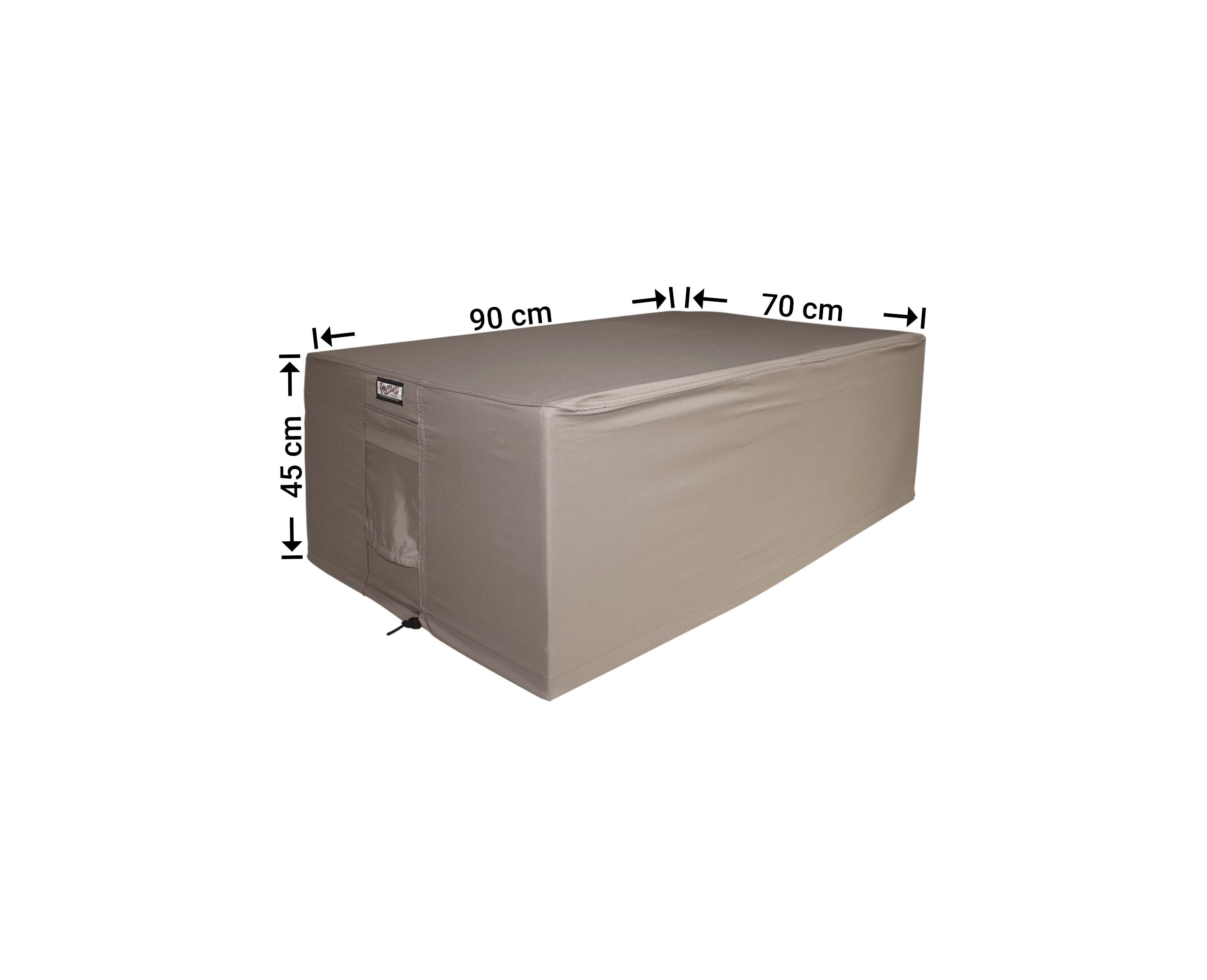 RFS9070_8afmetingenjpg Beschermhoes voor footstool 90 x 70 H: 45 cm