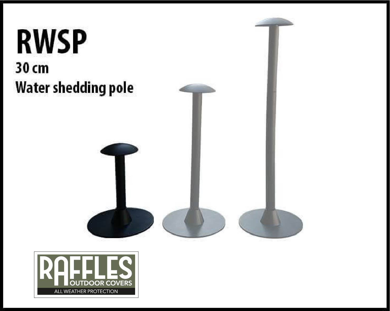 Water shedding pole 30 cm, RWSP30
