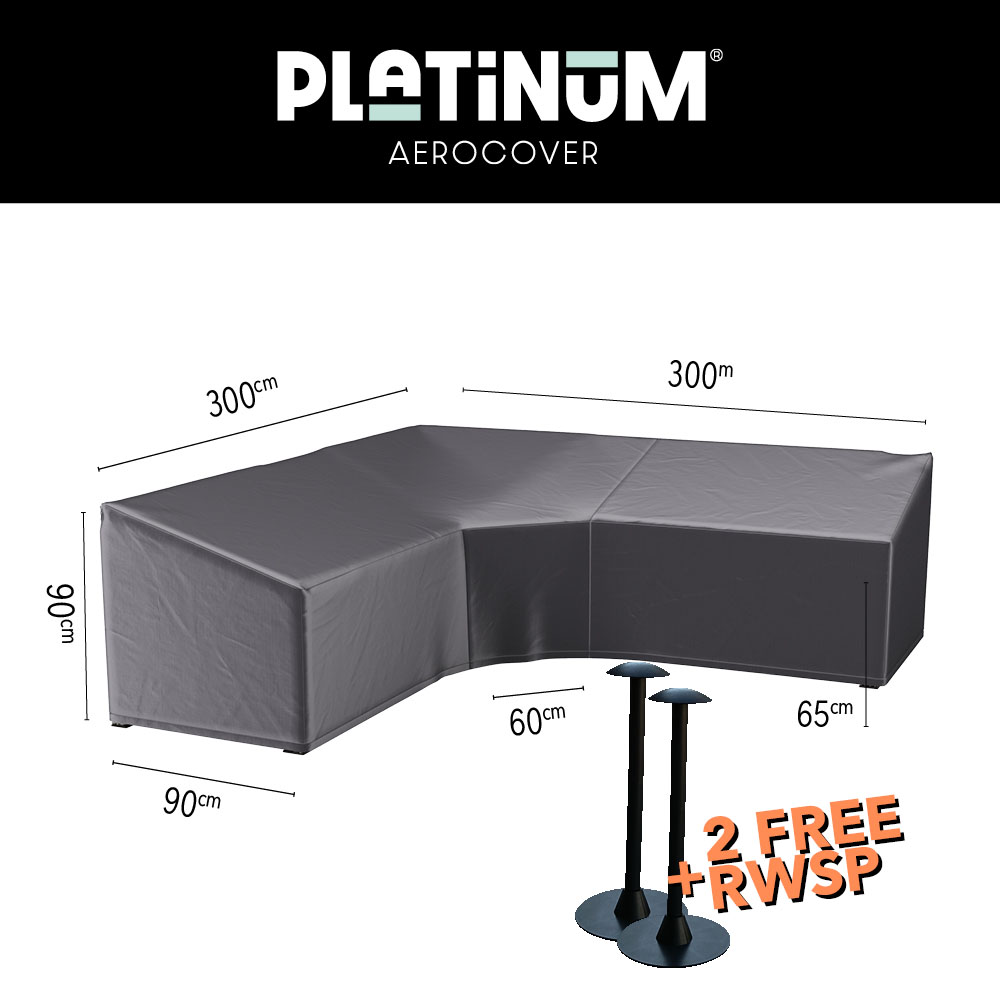 Hoes voor hoge hoekbank 300 x 300 H: 90 / 65 cm Hoes voor hoge hoekbank 300 x 300 H: 90 / 65 cm