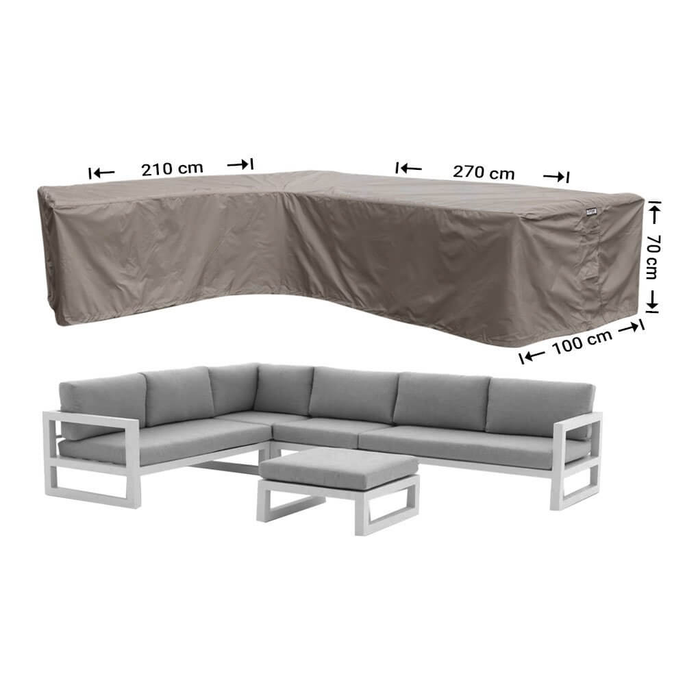 Hoes voor hoekbank 270 x 210 x 100 H: 70 cm 