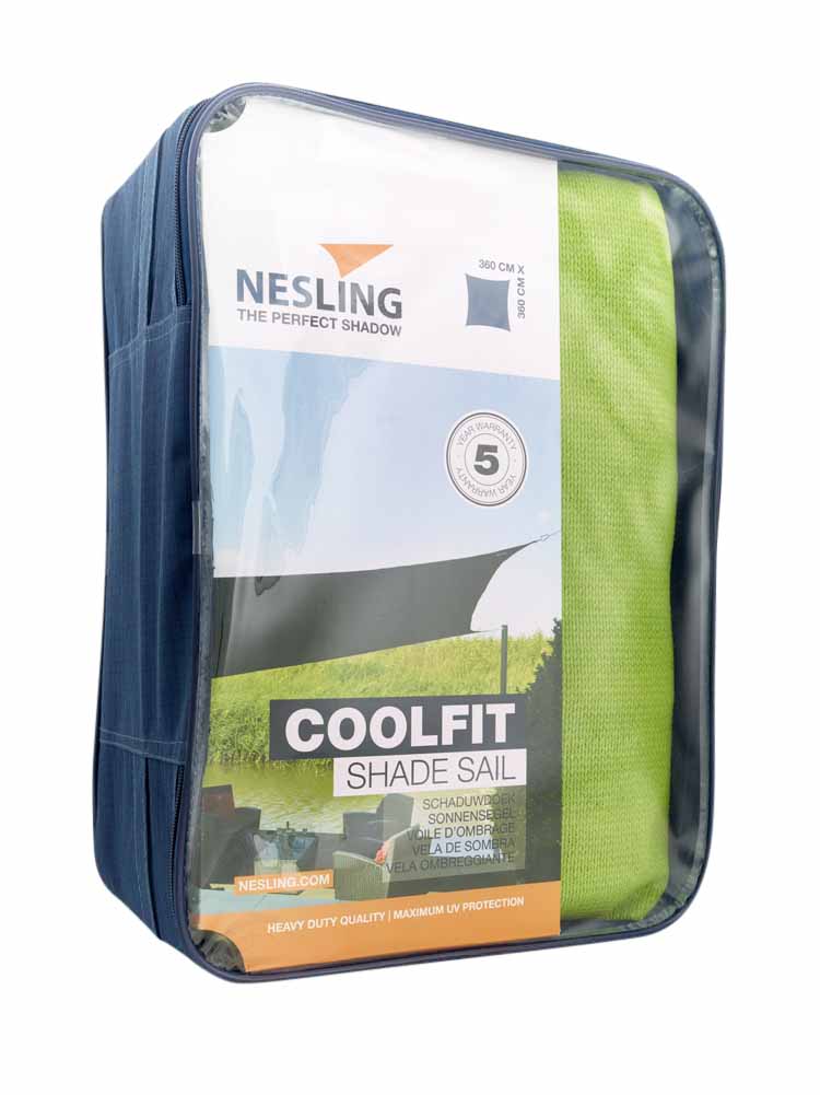 Coolfit schaduwdoek vierkant 3,6 m - Lime Green
