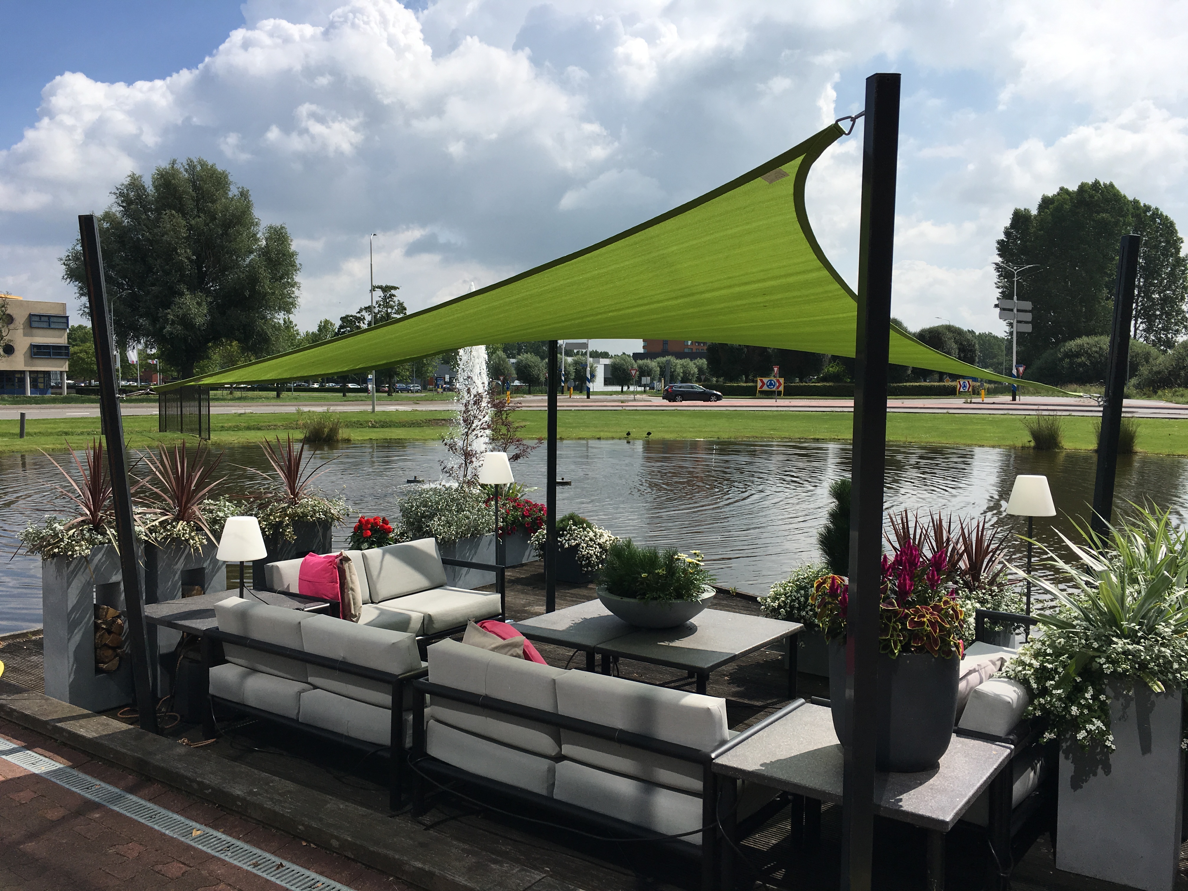 Coolfit schaduwdoek vierkant 3,6 m - Lime Green