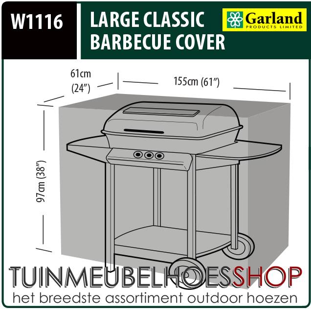 Buitenhoes barbecue 155 x 61 H: 97 cm