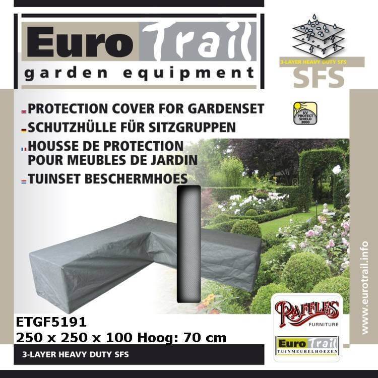 Loungesethoes voor hoekbank 250 x 250 H: 70 cm