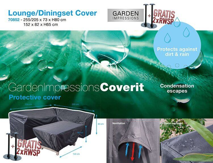 70852-lounge-set-bescherm-hoes-hoek-tafel-kruk-jesNQwdH0fzLVDQu Afdekhoes hoeksalon en hocker 255 x 205 H: 80 cm
