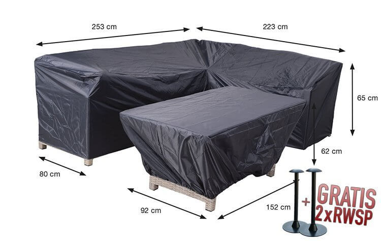70854hoek-hoes-lounge-voor-tafel-en-stoel4WyxKdHRKdX7h Beschermhoes voor loungeset met hoekbank en bijzettafel: 253 x 223, H: 65 cm