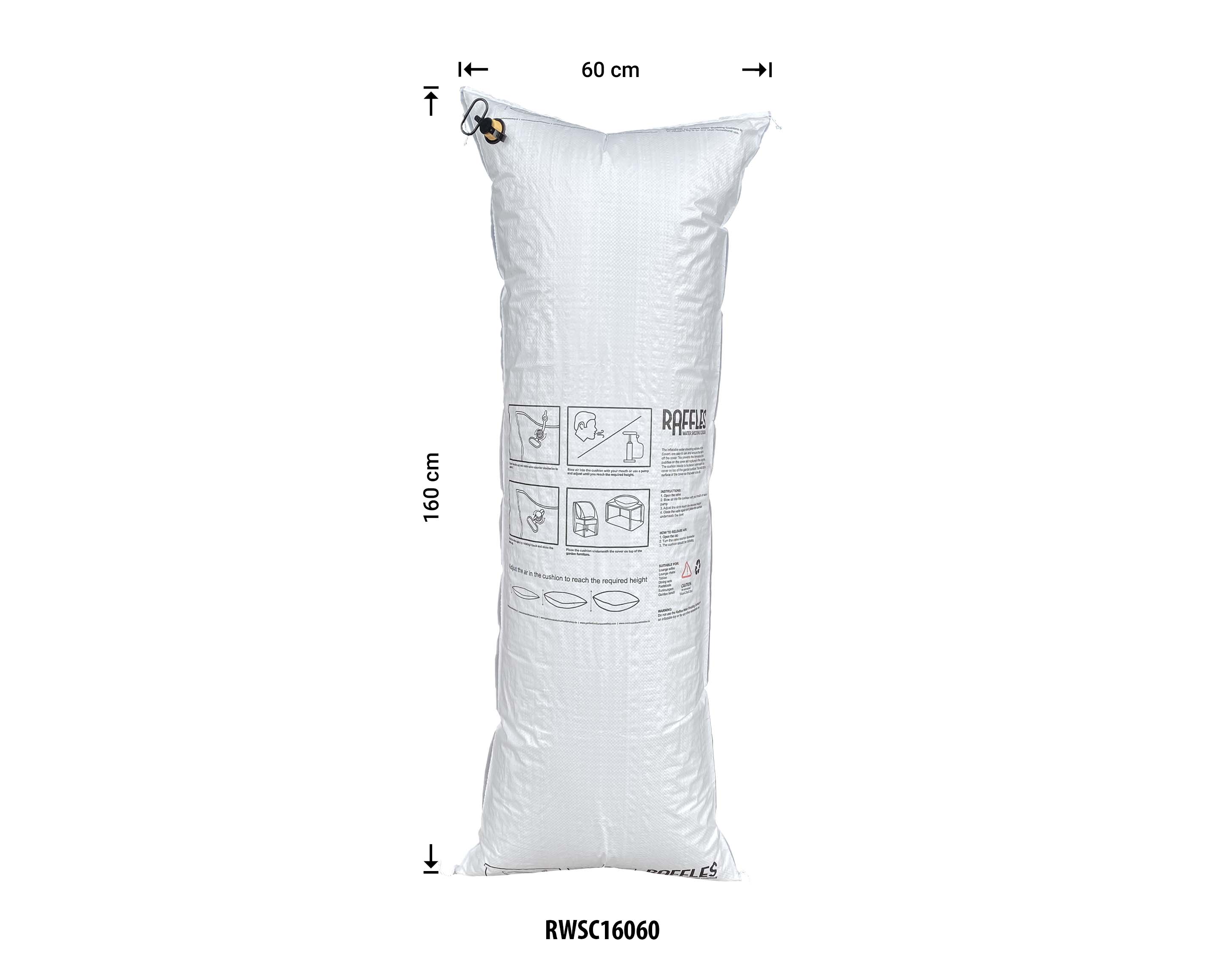 RWSC16060_detail Water Shedding Cushion 160 x 60 cm - RWSC16060