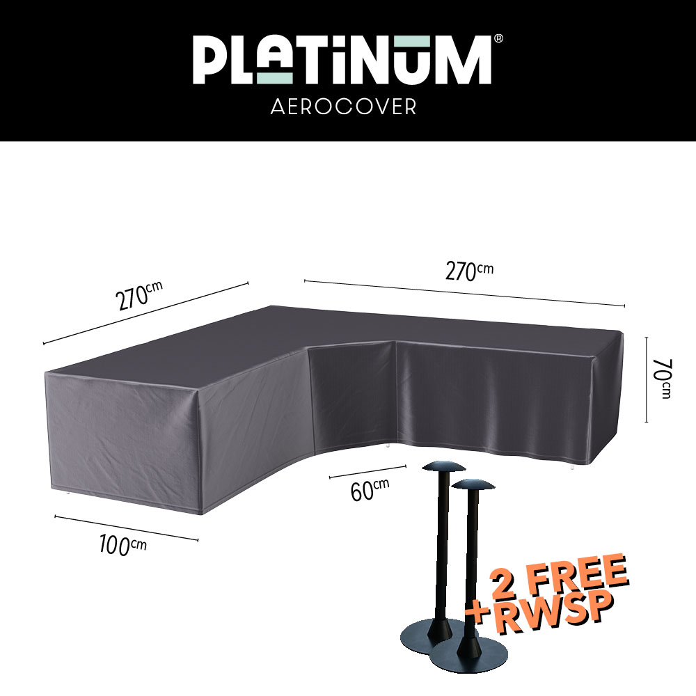Hoes voor loungebank hoek 270 x 270 x 100 H: 70 cm Hoes voor loungebank hoek 270 x 270 x 100 H: 70 cm