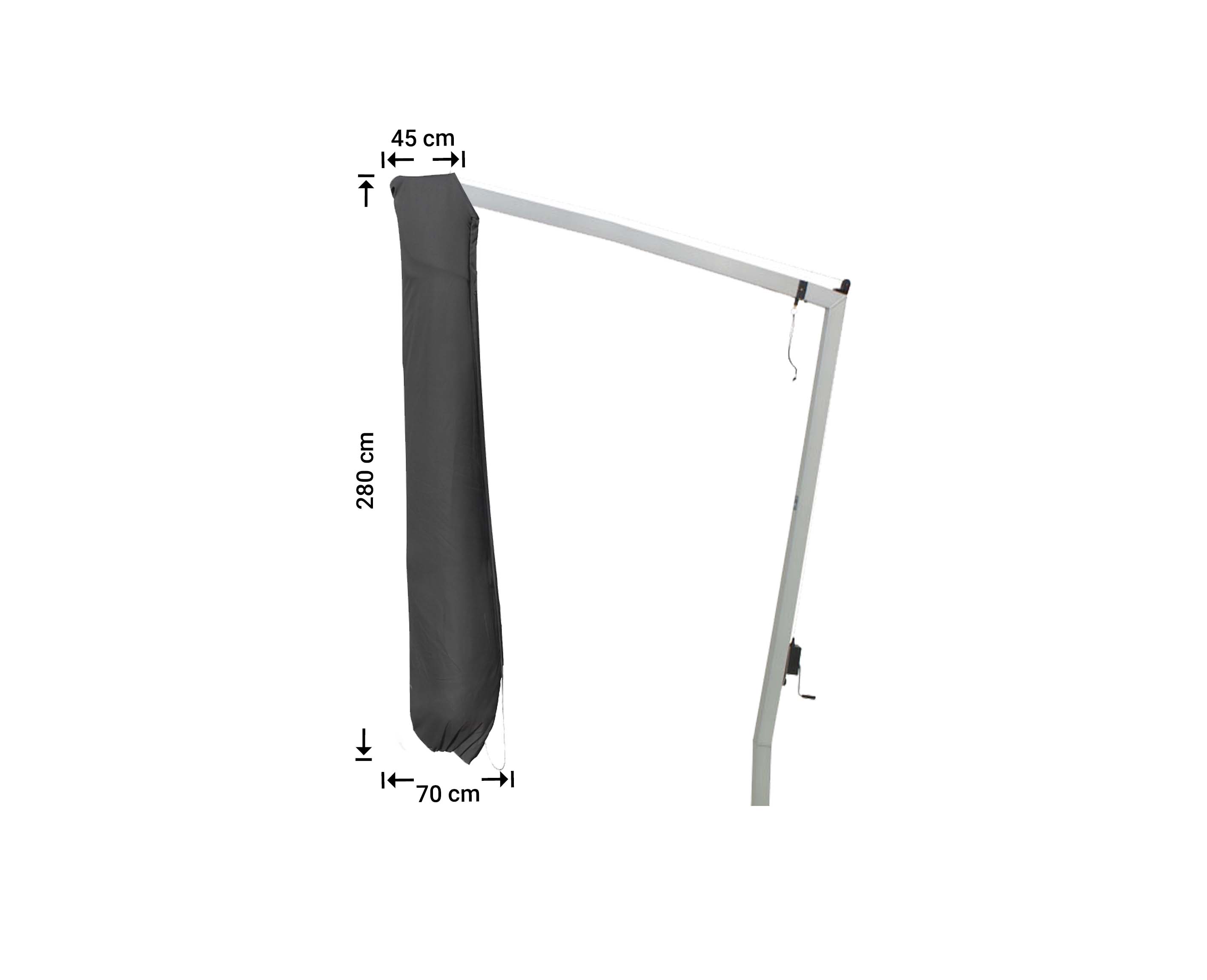 Hoes voor een hangparasol Hoes voor een hangparasol