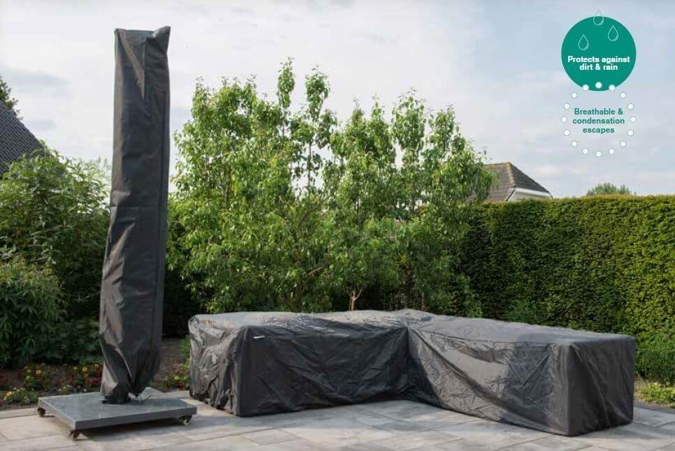 Loungehoekbank beschermhoes 255 x 255 H: 70 cm