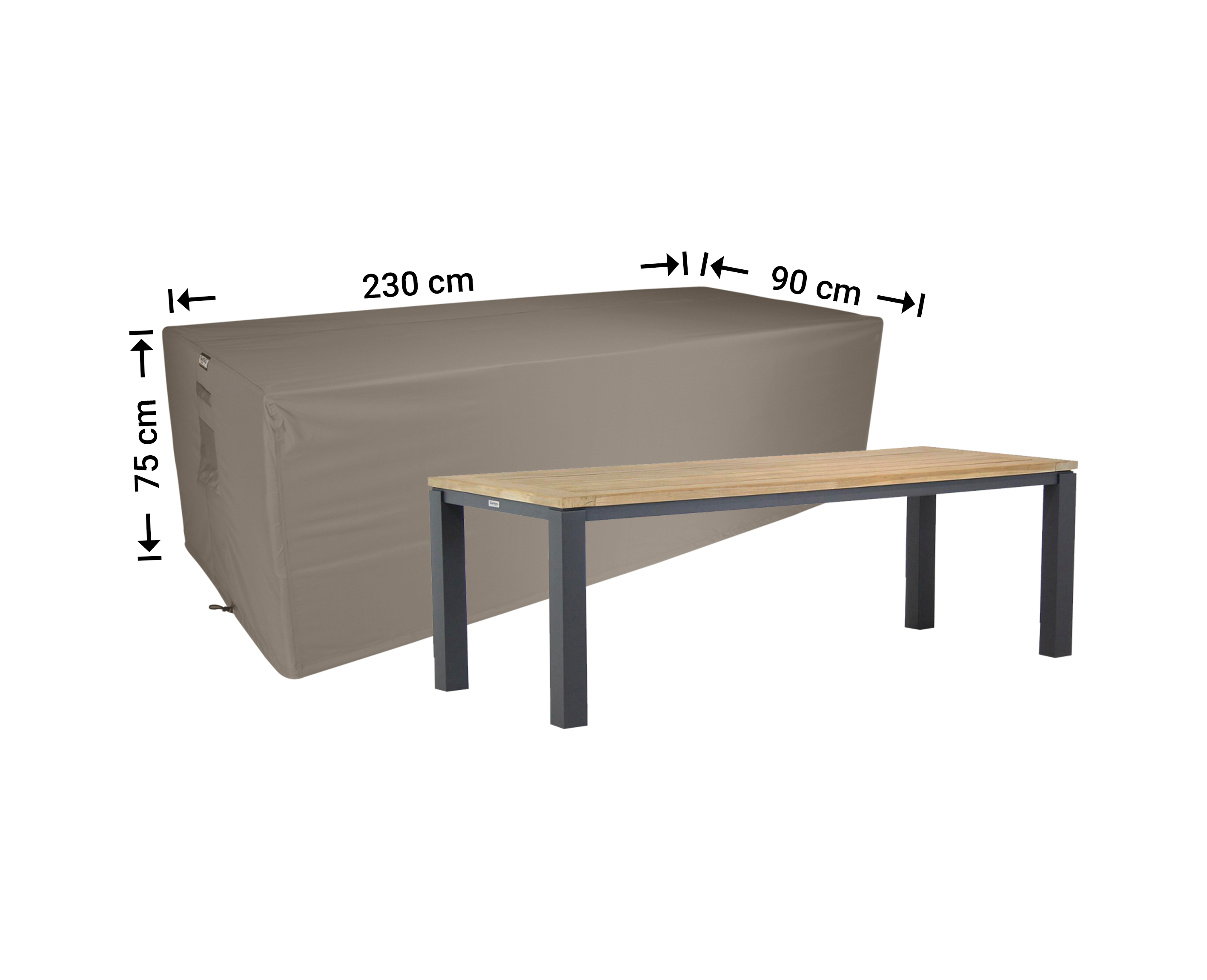 Tuintafelhoes 230 x 90 H: 75 cm  Tuintafelhoes 230 x 90 H: 75 cm