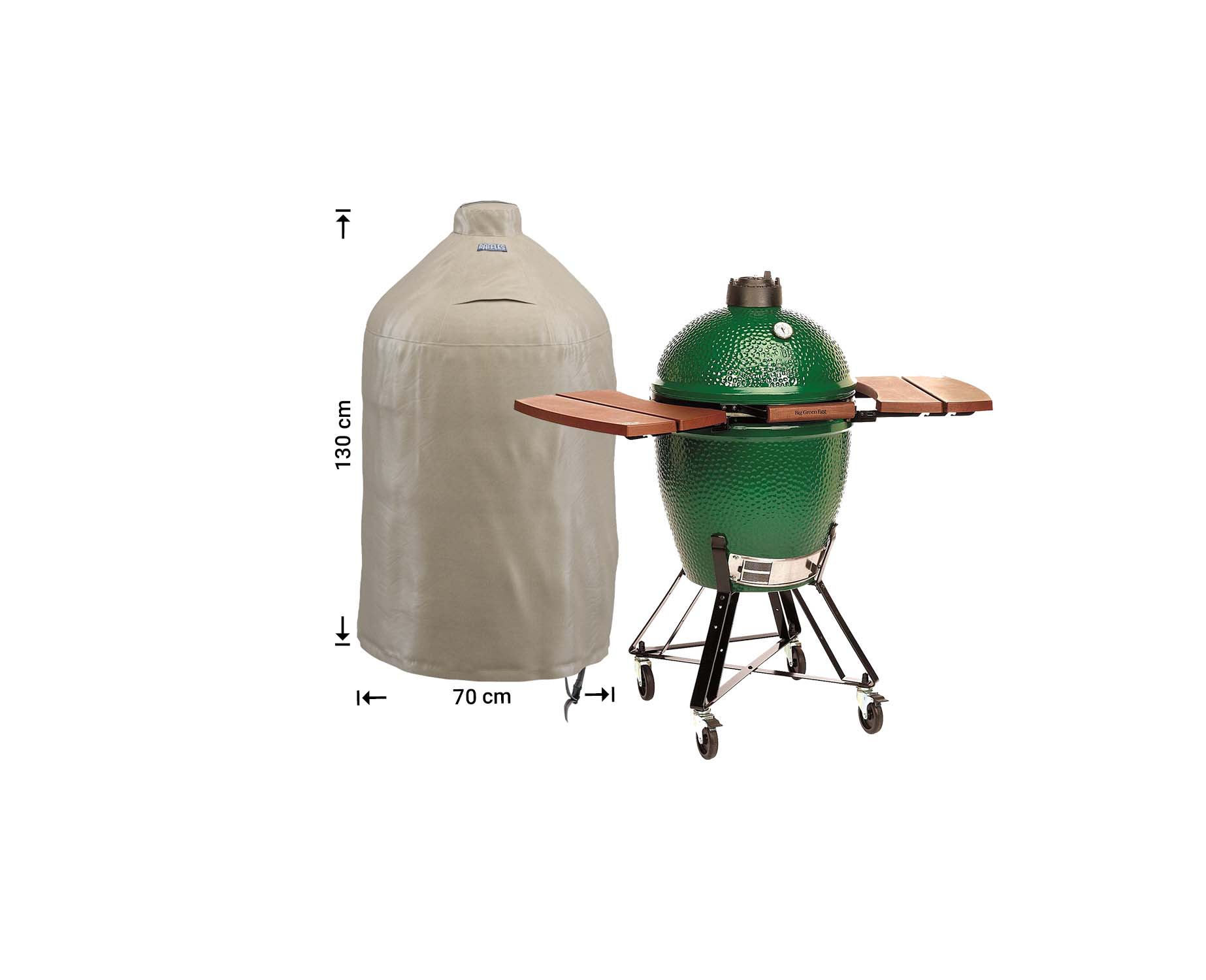 Hoes voor Big Green Egg of Kamado Large Ø: 70 H: 130 cm Hoes voor Big Green Egg of Kamado Large Ø: 70 H: 130 cm