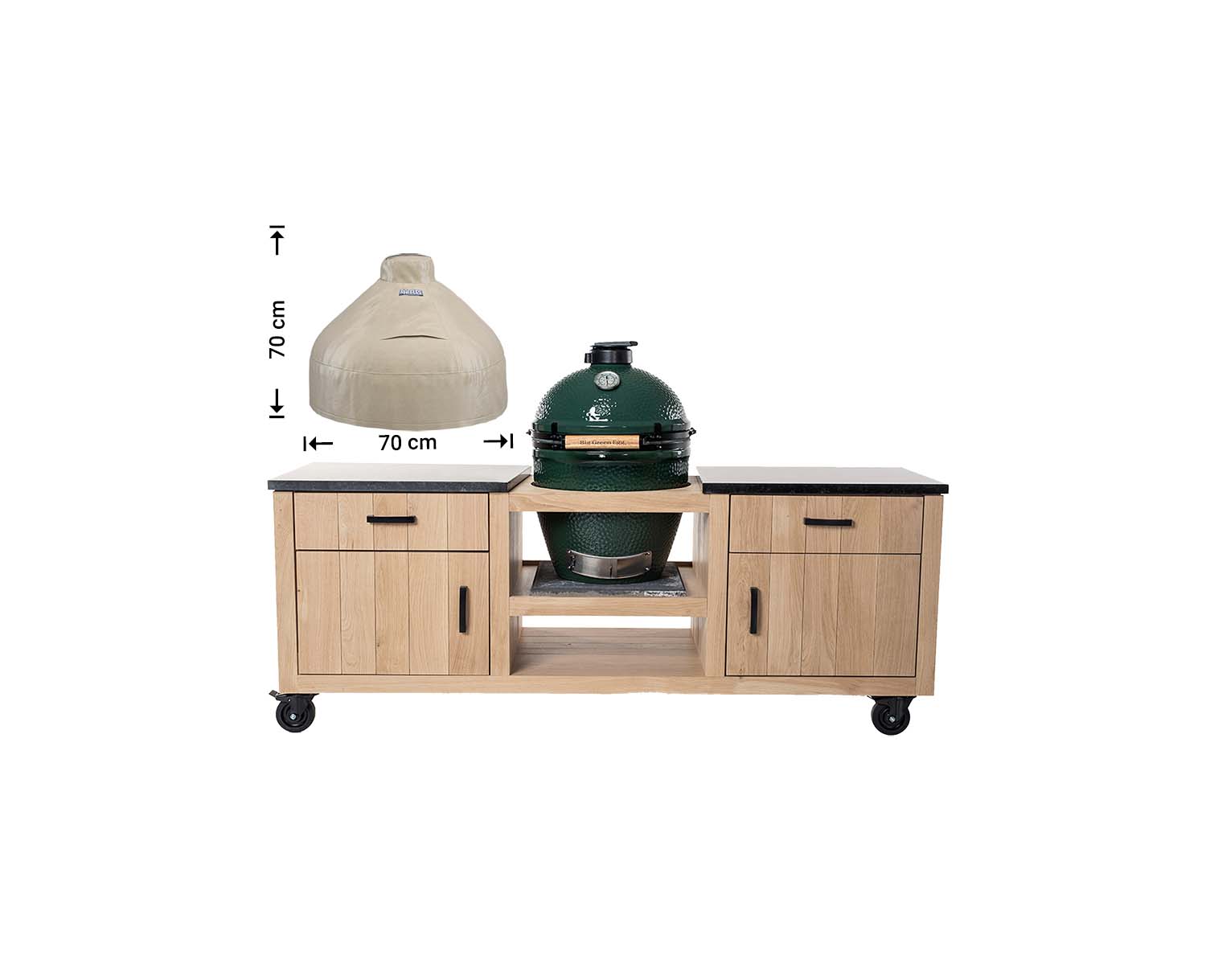 Dome hoes voor Big Green Egg of Kamado Large Ø: 70 H: 70 cm Dome hoes voor Big Green Egg of Kamado Large Ø: 70 H: 70 cm