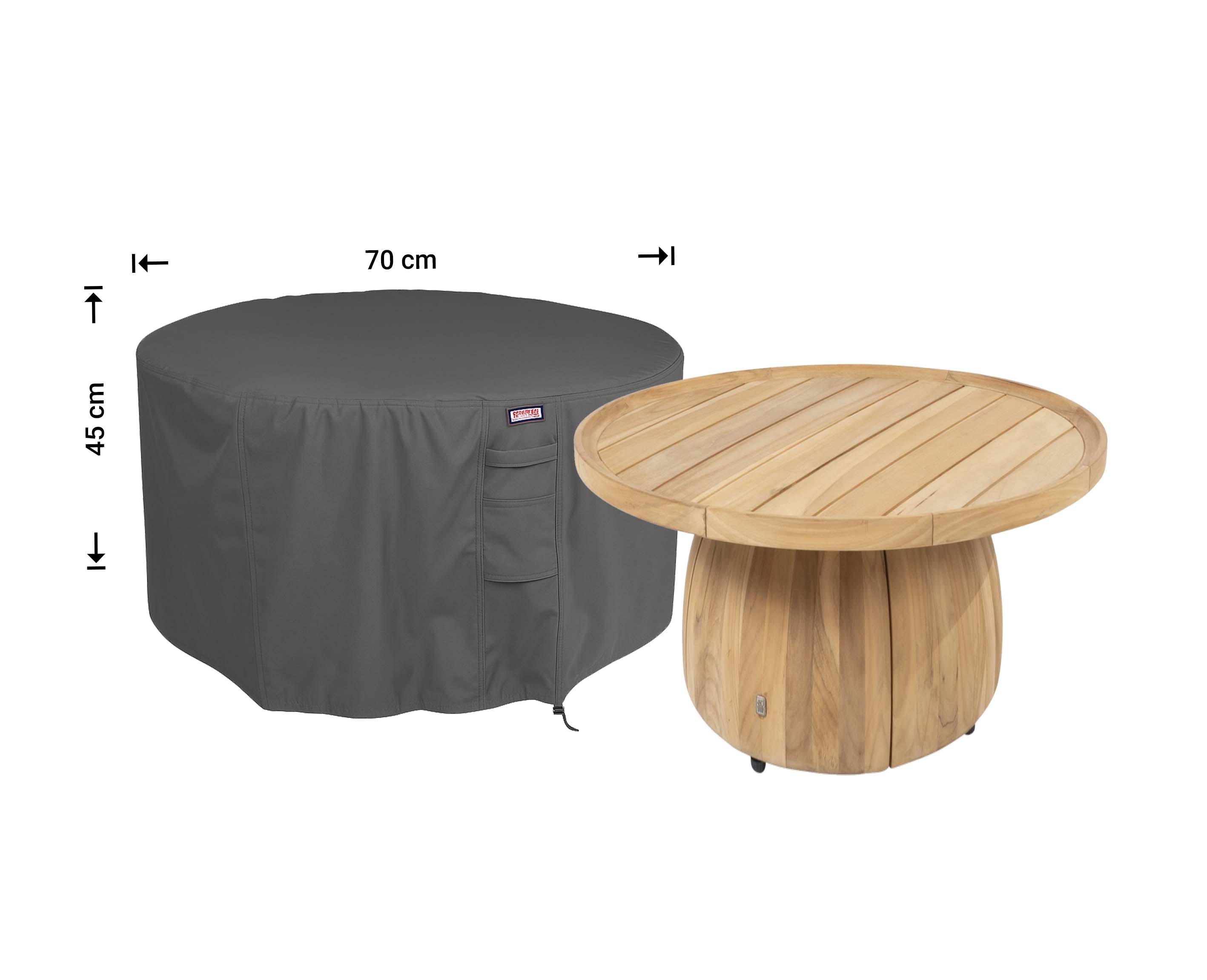 Beschermhoes sidetable diam.: 70  H: 45 cm  Beschermhoes sidetable diam.: 70  H: 45 cm